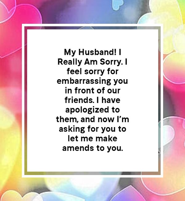 apology letter to husband
