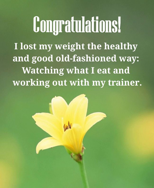 thank you for helping me losing weight
