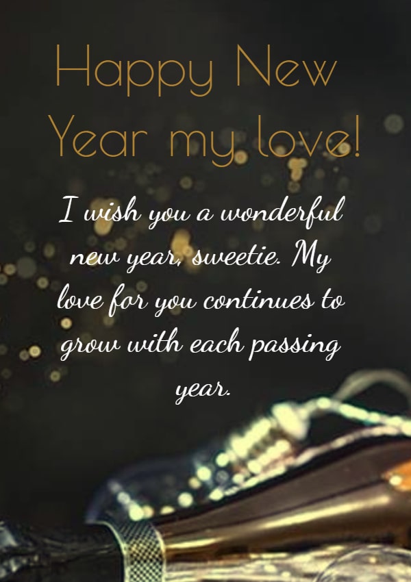 Happy New Year Love Message and pictures